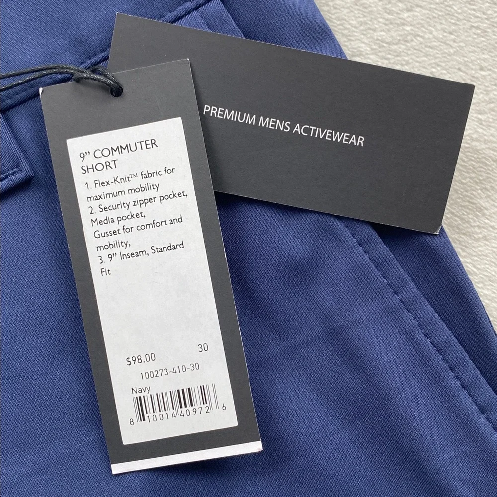 Rhone Commuter Flex Knit Flat Front Lifestyle/Performance Short (Navy) - Picture 16 of 16